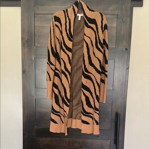 Stylish Zebra Print Women's Cardigan